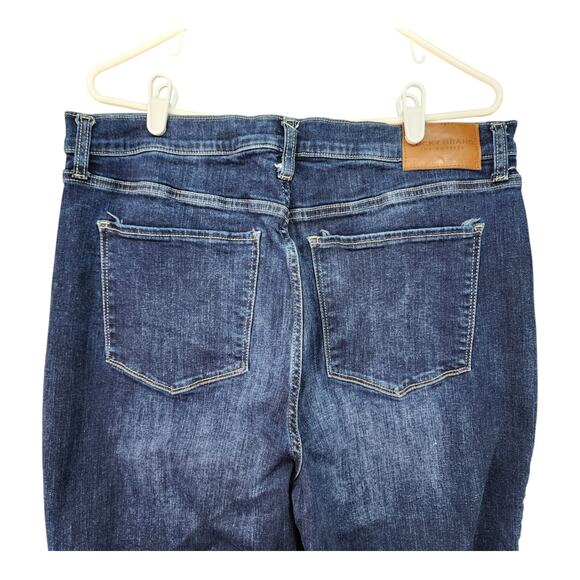 Lucky Brand Stevie Jeans Women 16/33 High Rise Flare Blue Denim Western Cowgirl - Picture 5 of 12